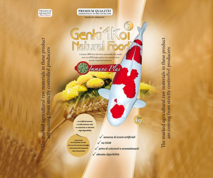 Genki4Koi Natural Food® Immune Plus 2x4kg + 1kg Genki4Fish Color&Grower Bits